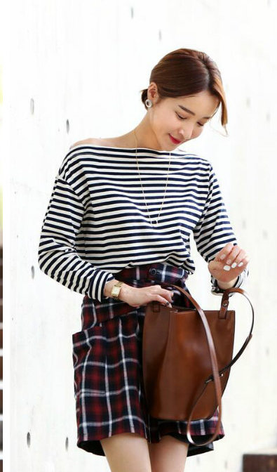 WT7701 Fashion Top Stripe